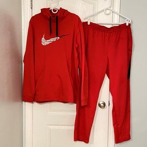 Red Nike Hooded Tracksuit
